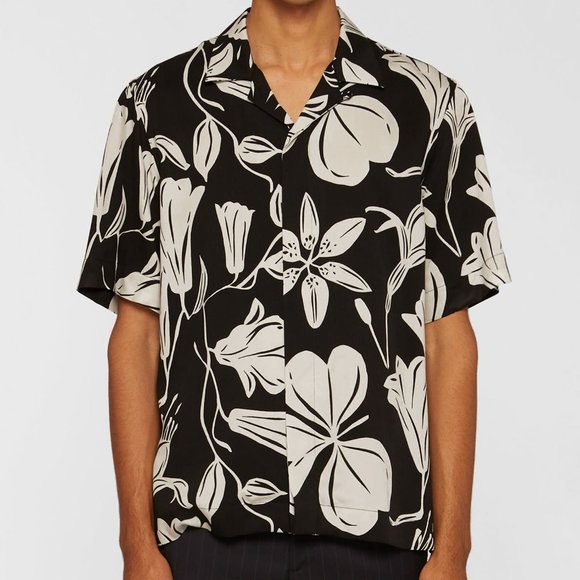 Paul Smith Other - Paul Smith Black Floral Short Sleeve Shirt